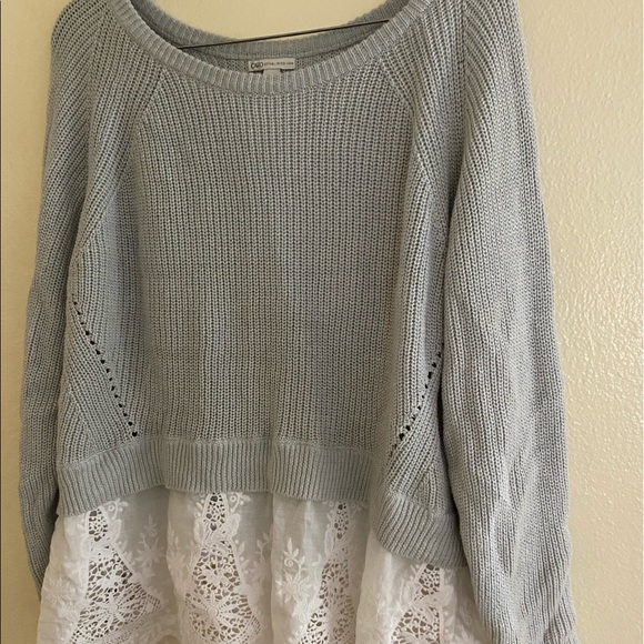 Cato oversized Sweater with Lace bottom Size 18 / 20W - Picture 3 of 9